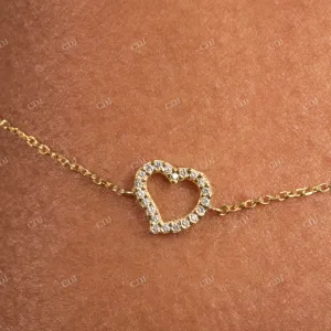 0.14CT Heart Cut Natural Diamond Bracelet