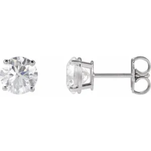 14K Yellow 6 mm Natural Peridot Stud Earrings