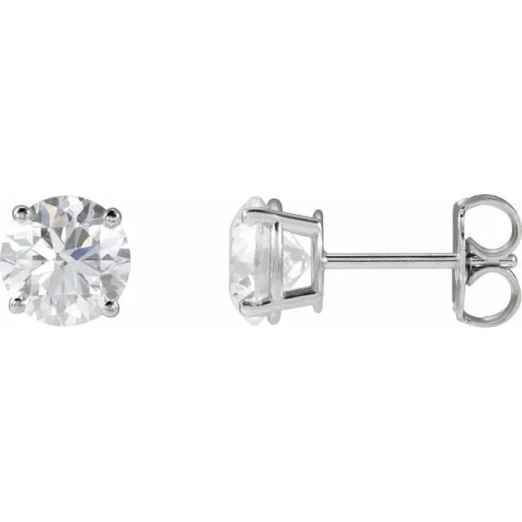 14K Yellow 6 mm Natural Peridot Stud Earrings