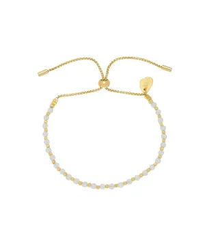 Amelia Gemstone Bracelet - Moonstone Quartz & Gold Plated - Love - Estella Bartlett