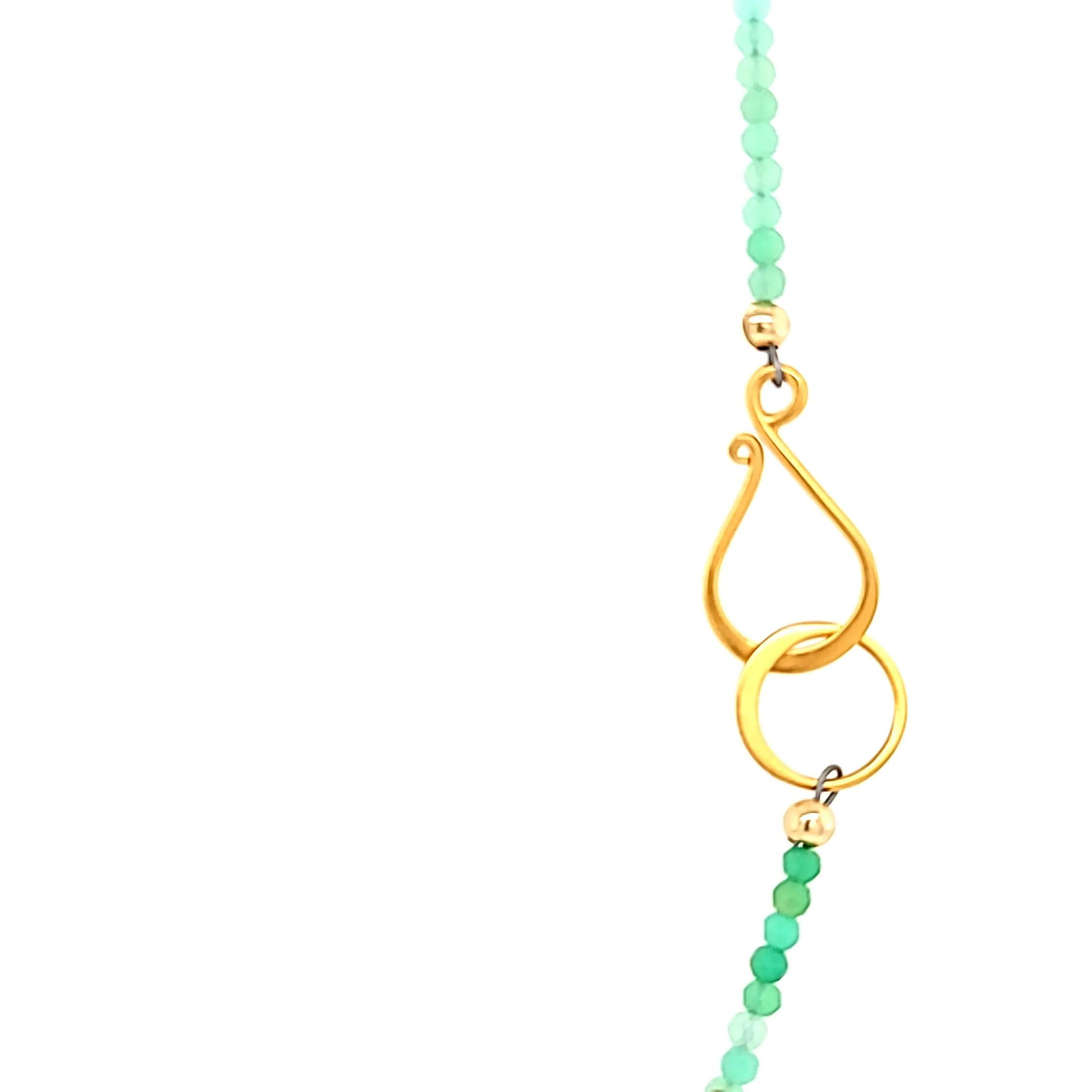 AVF Chyrsoprase Beaded 44 1/2" Necklace (SI2805)