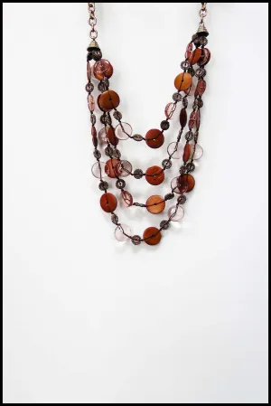 Bohemian Buttons and Beads Necklace