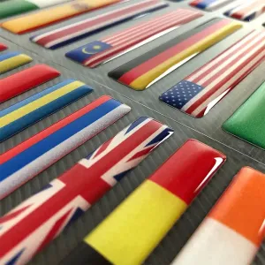 Color: Gold - 3D Reflective National Flag Sticker Motorcycle Color: Gold - 3D Reflective National Flag Sticker Motorcycle