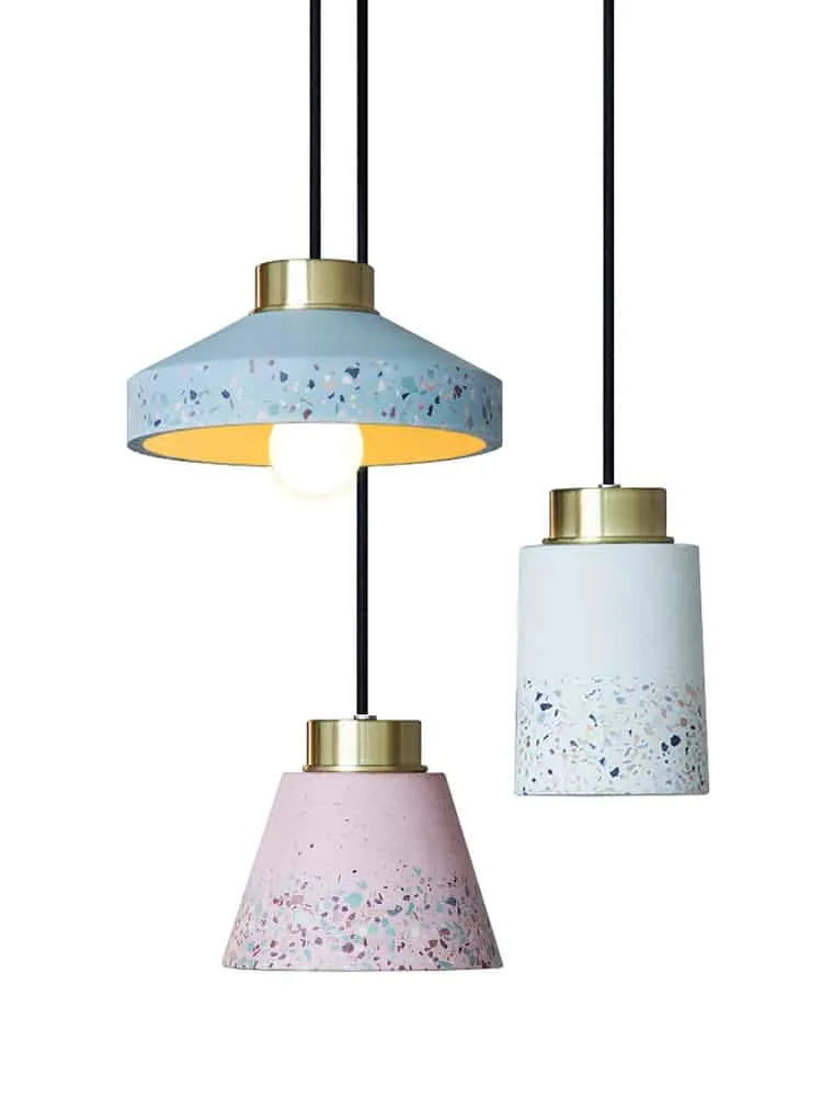 Evysoo Cement Terrazo Bottle Jars Pendant Lamp