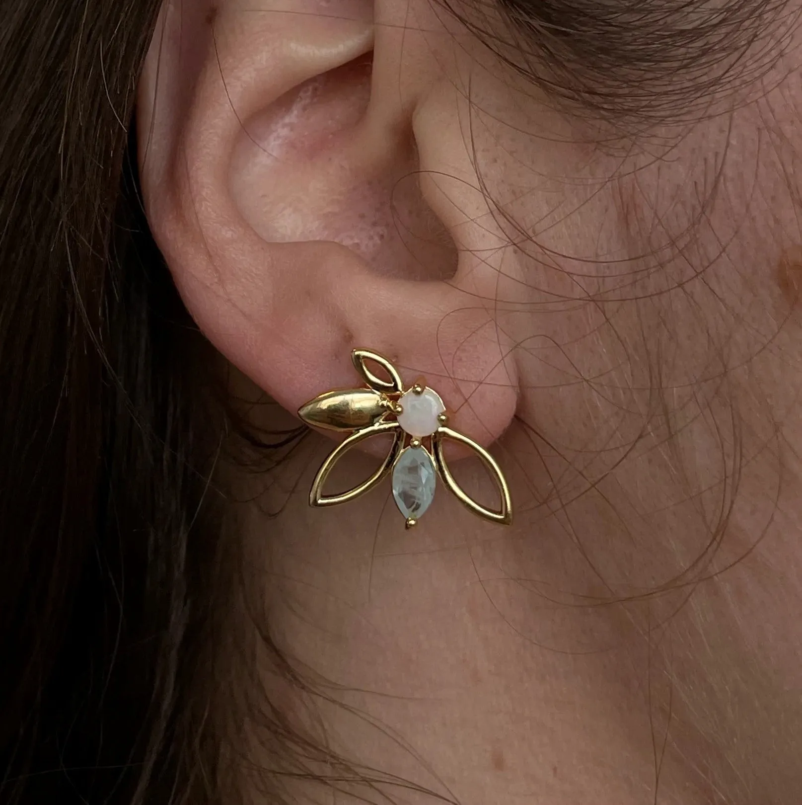 Florian Earrings Small - 2 Stone Options