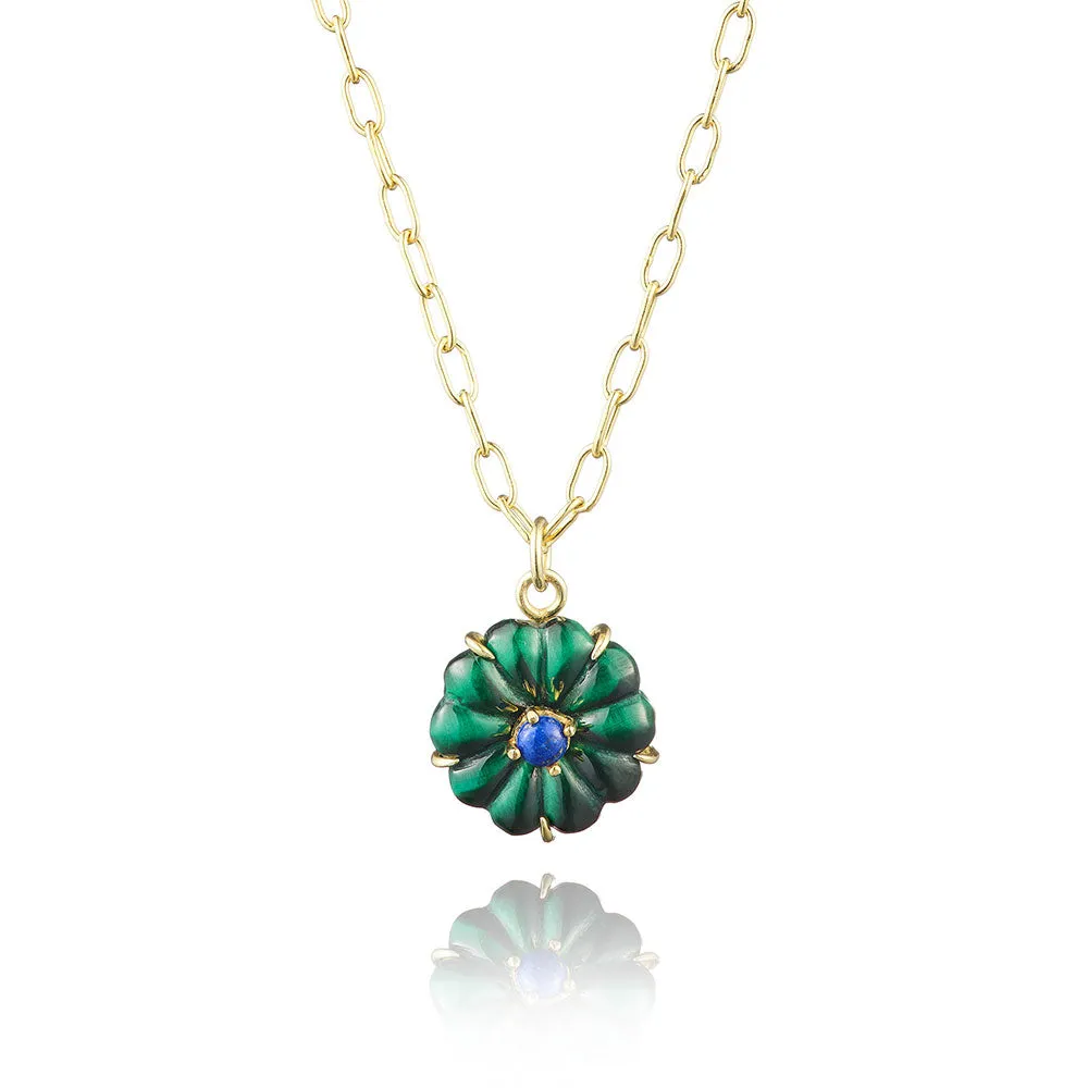 Friya Green Flower Necklace