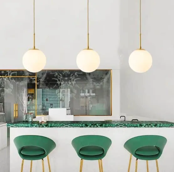 Gasurin Glass Round Globe Pendant Lamp