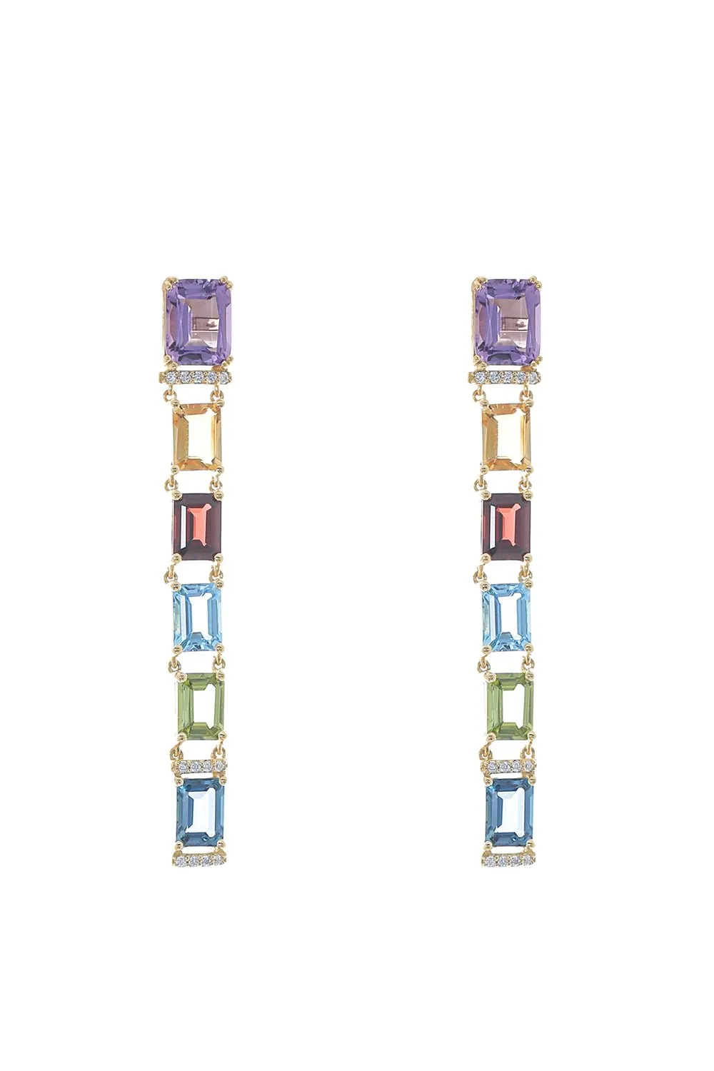 Gossip Multi Color Diamond Earrings