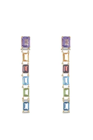 Gossip Multi Color Diamond Earrings