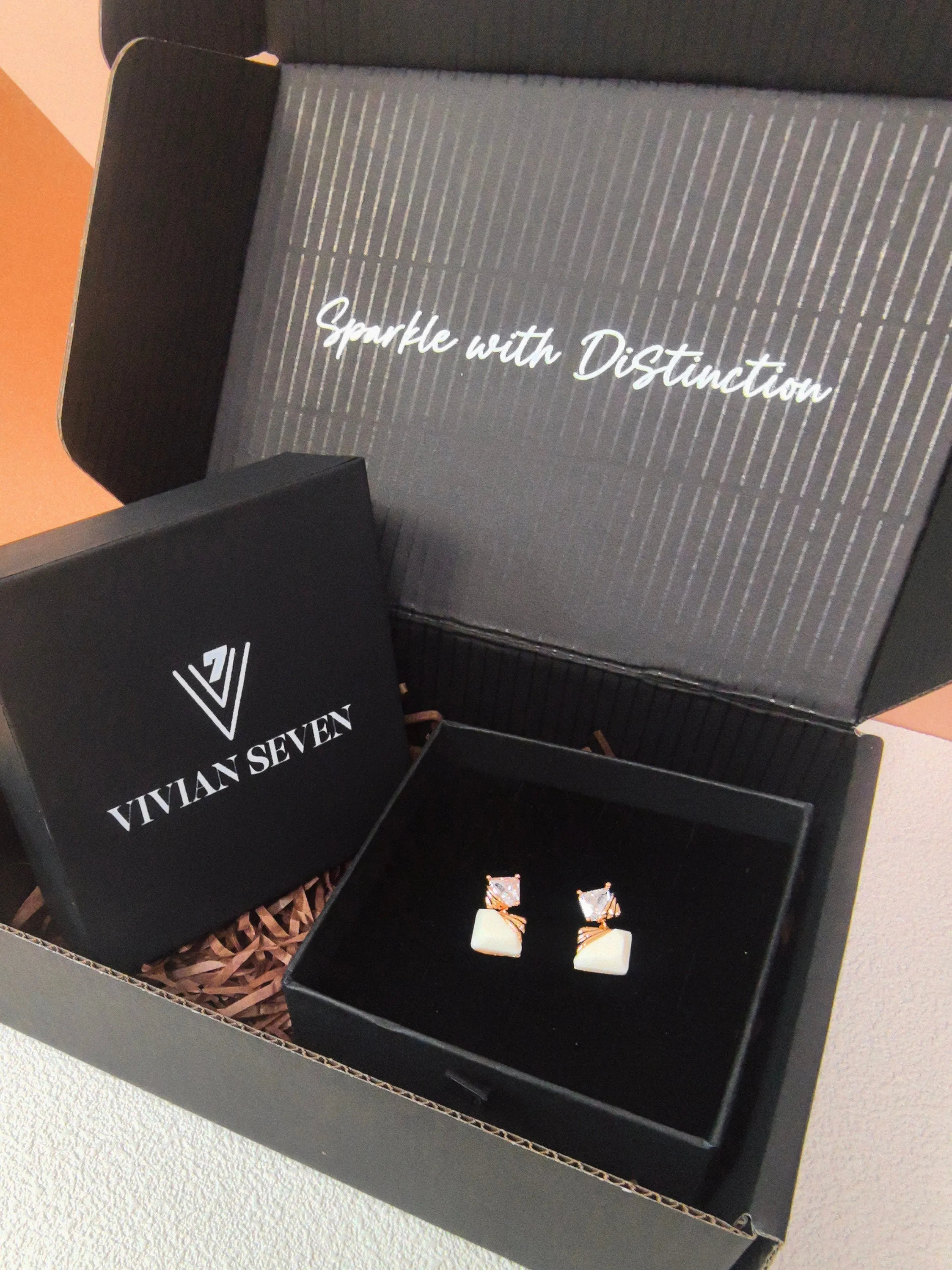 Handmade Chic Cube Rhinestone Post Back Drop Stud Earrings