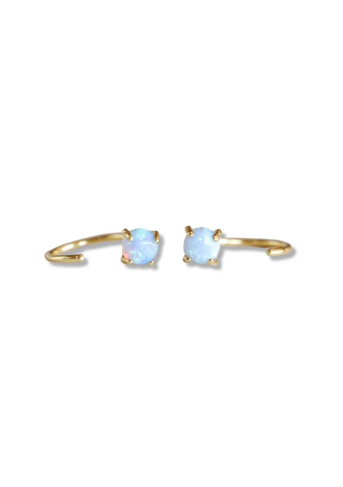 Huggies Earrings - Opal