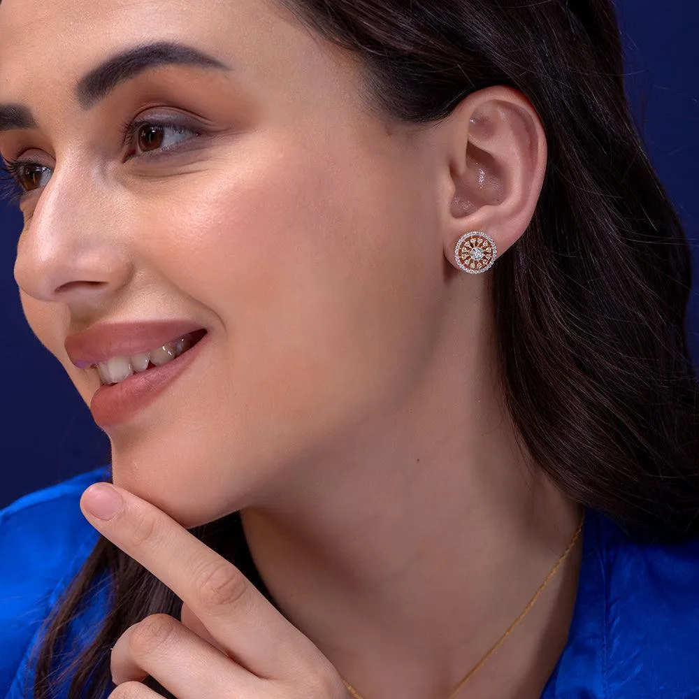 Jasmin Silver Stud Earrings | 22KT Gold Vermeil