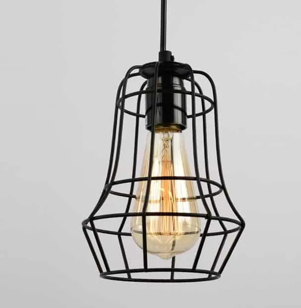 Klemon Metal Wire Cage Hanging Lamp