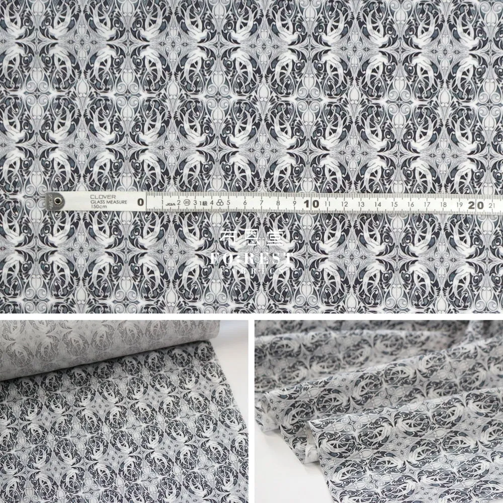 Liberty of London (Cotton Poplin Fabric) - Pewter Black