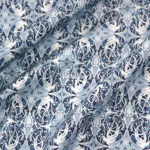 Liberty of London (Cotton Poplin Fabric) - Pewter Blue
