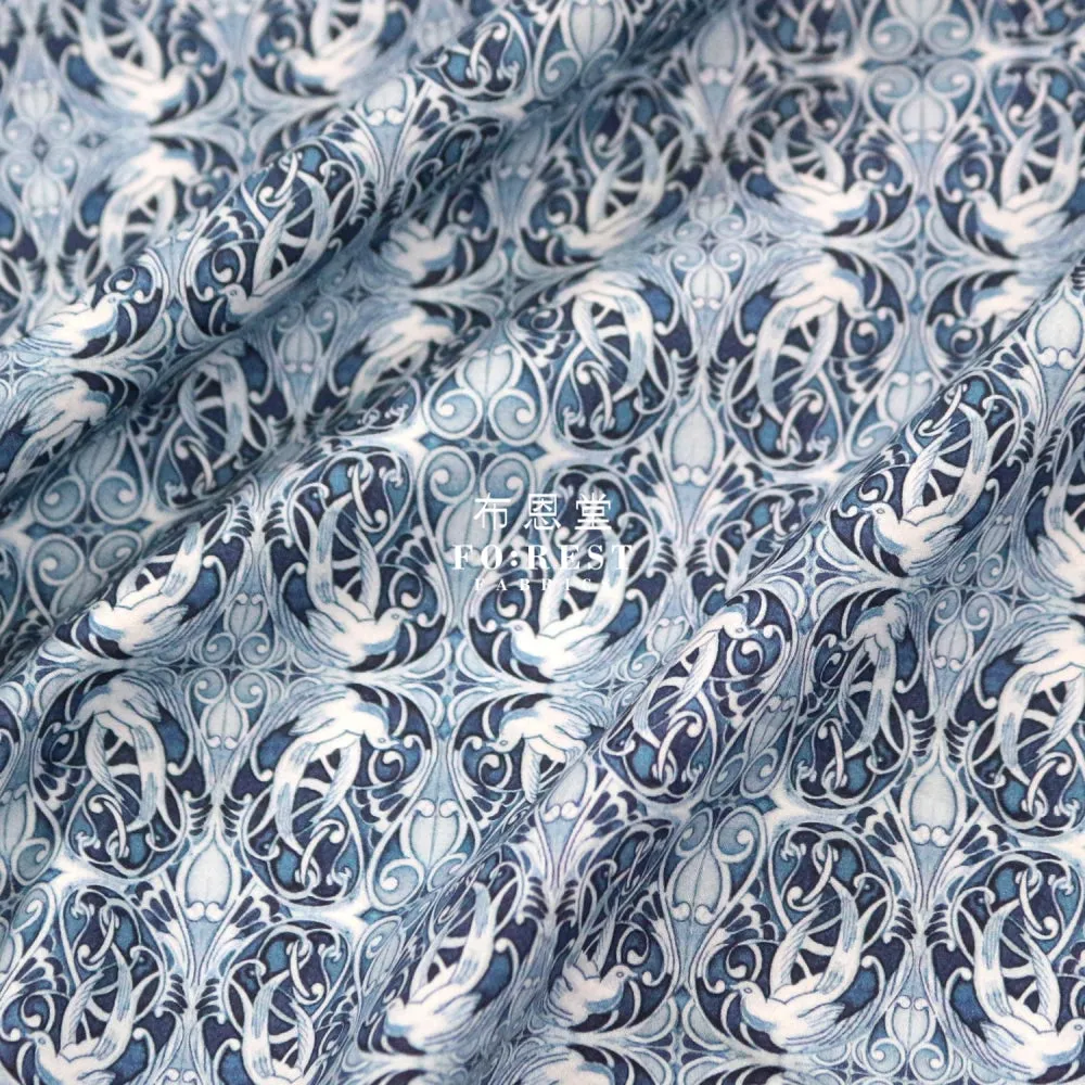 Liberty of London (Cotton Poplin Fabric) - Pewter Blue