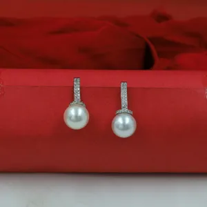 Light Pearl Zircon/AD Earring 16273-69