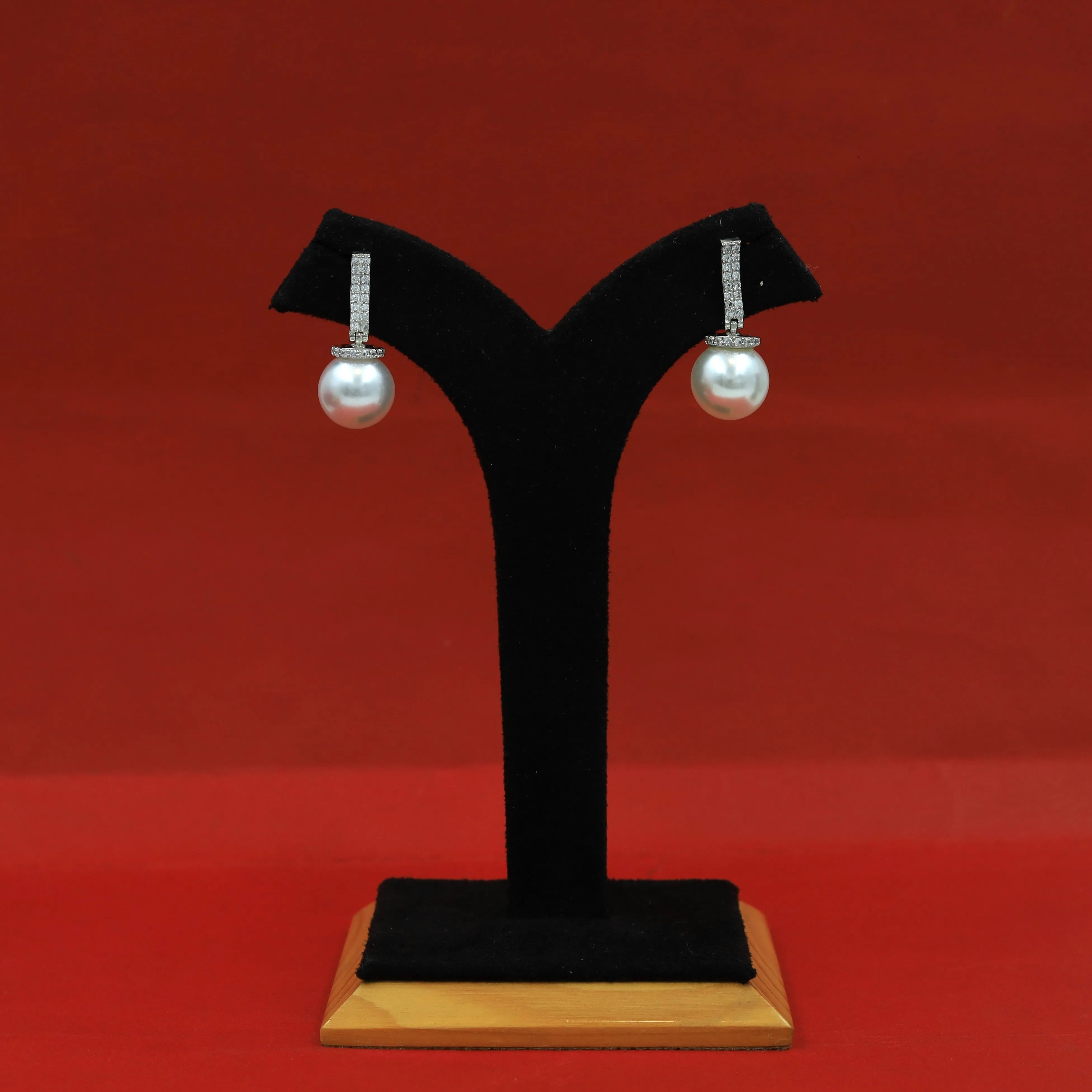 Light Pearl Zircon/AD Earring 16273-69