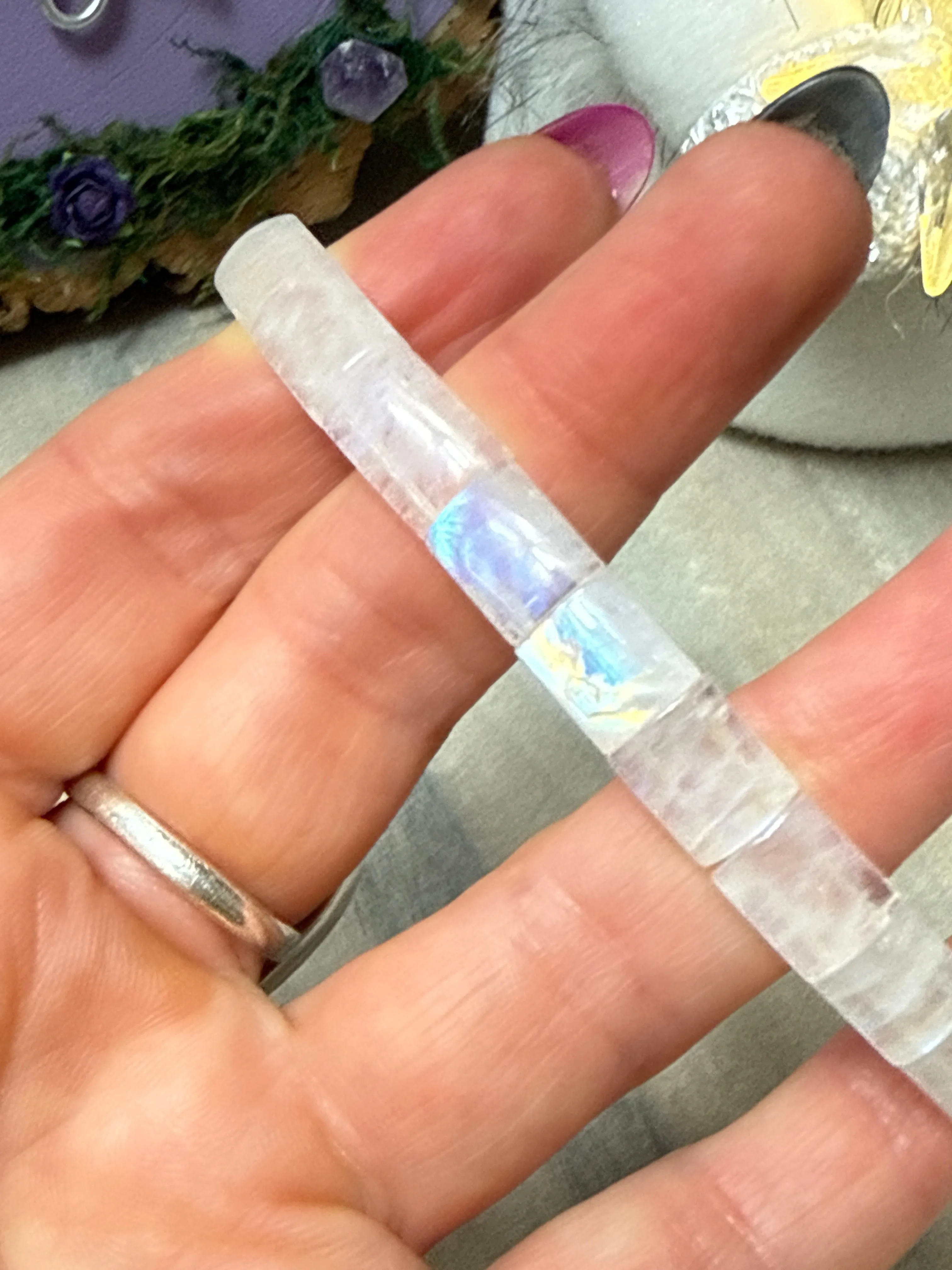 Moonstone AA Bangle Bracelet