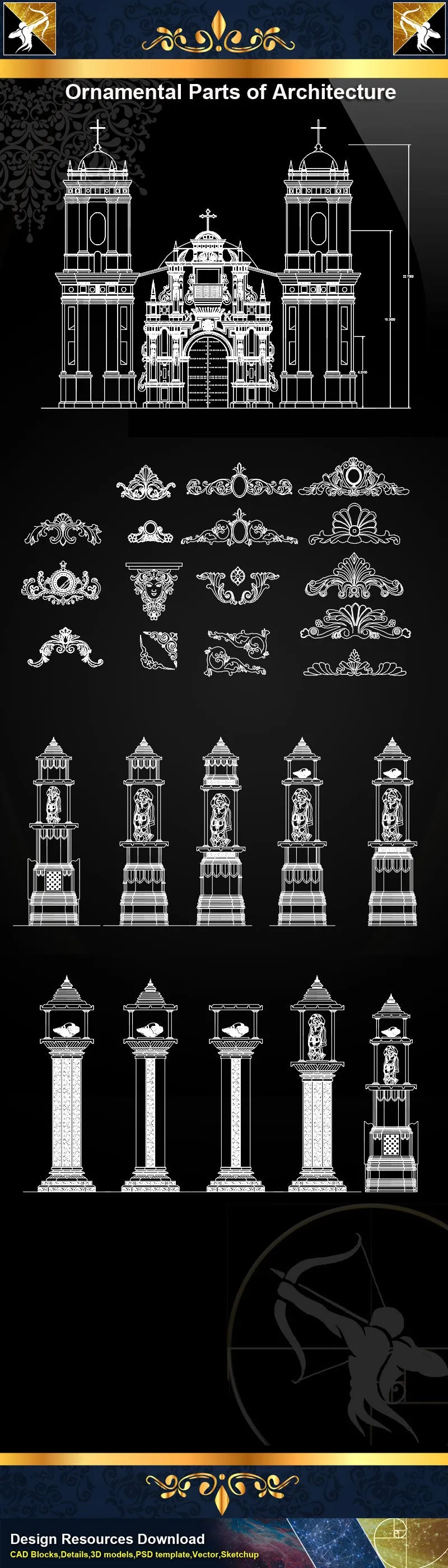 Ornamental Parts of Architecture 6