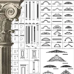 Ornamental Parts of Architecture -☆Architectural Decorative CAD Blocks☆ V.17 Ornamental Parts of Architecture -☆Architectural Decorative CAD Blocks☆ V.17
