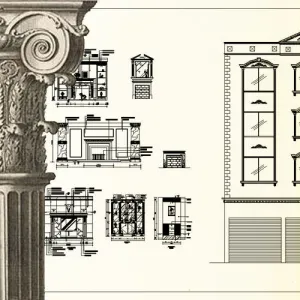 Ornamental Parts of Architecture -☆Architectural Decorative CAD Blocks☆ V.18