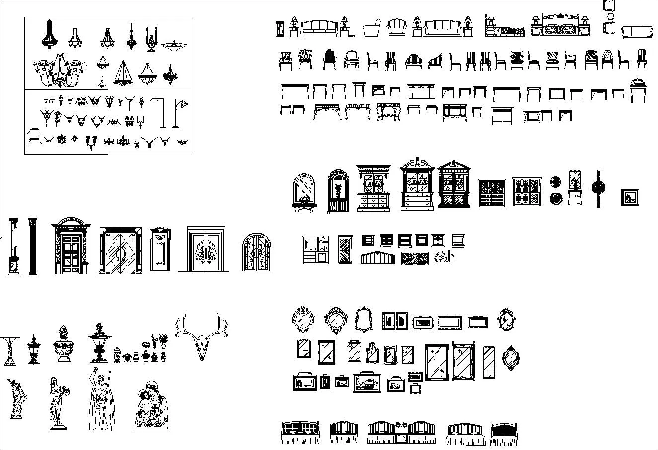 Ornamental Parts of Architecture -☆Architectural Decorative CAD Blocks☆ V.18