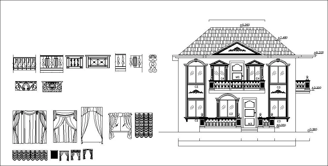 Ornamental Parts of Architecture -☆Architectural Decorative CAD Blocks☆ V.18