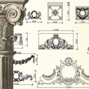 Ornamental Parts of Architecture -☆Architectural Decorative CAD Blocks☆ V.2