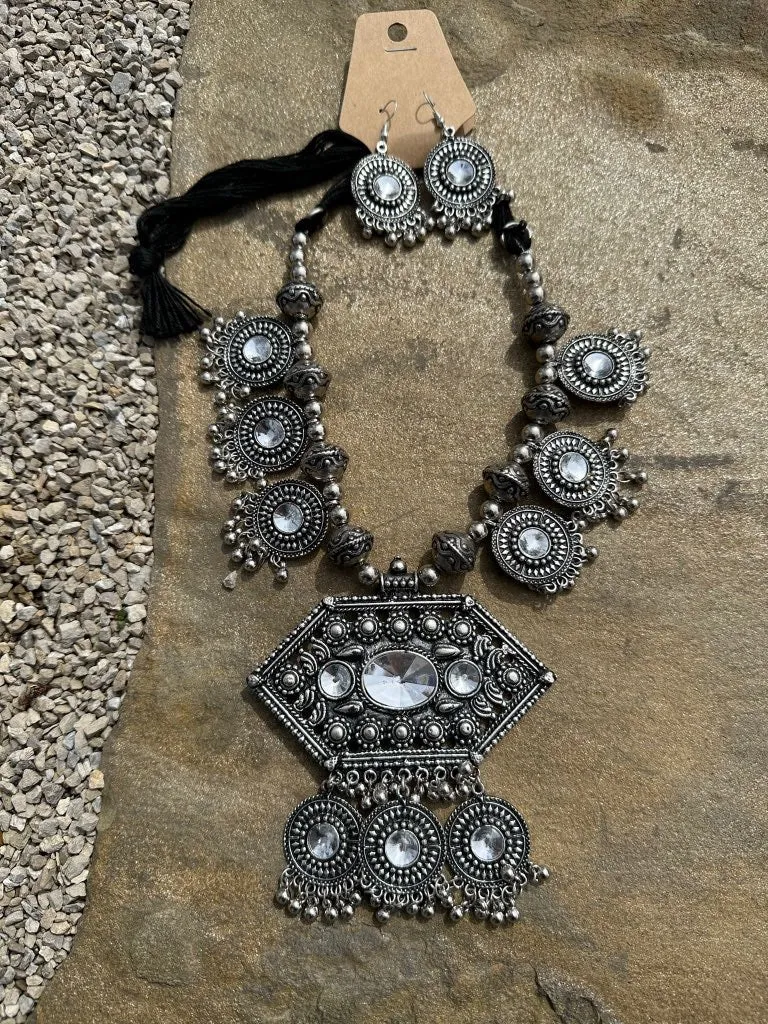 Over the Moon Necklace and Earring Set