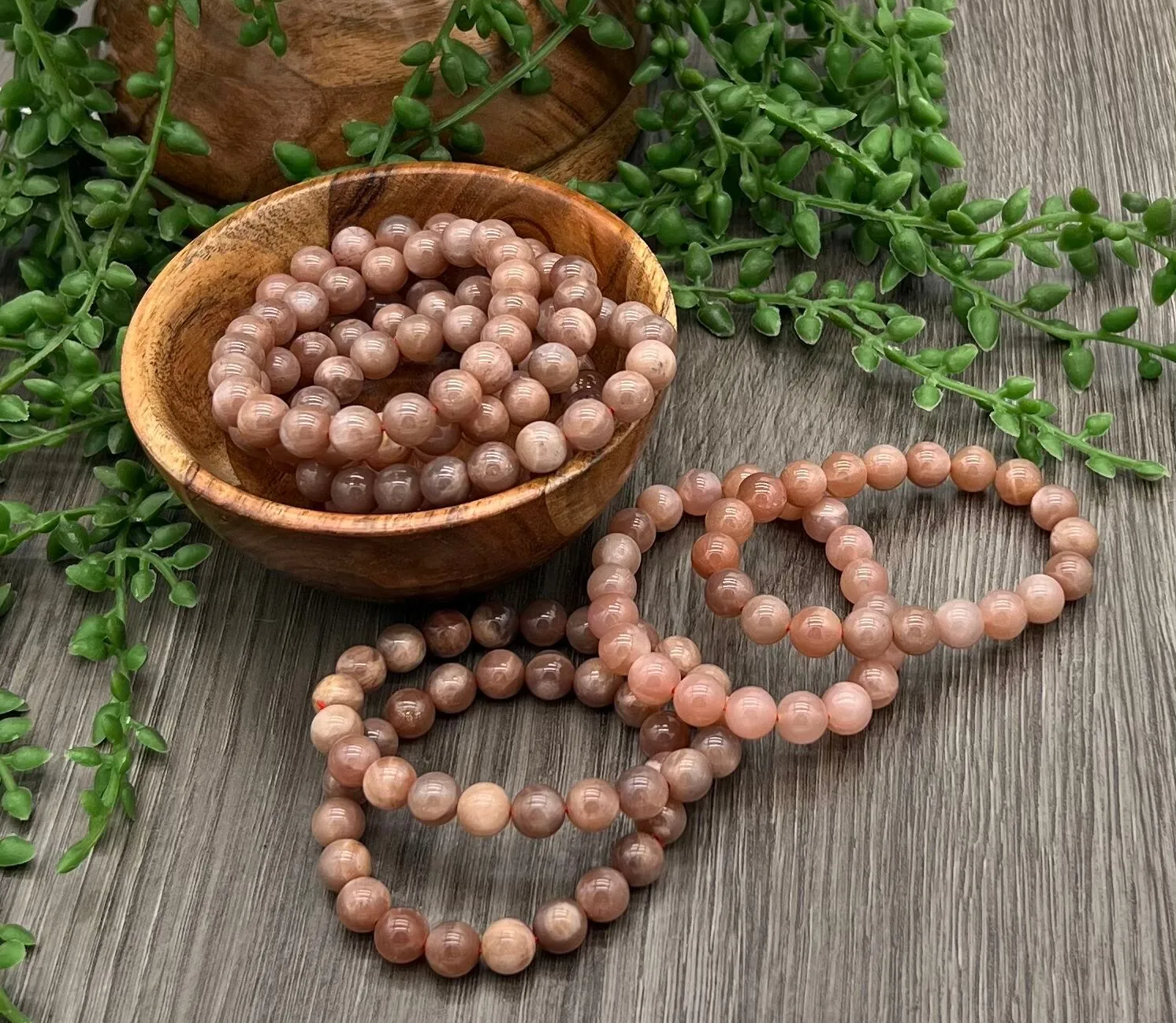 Peach Moonstone Bracelet