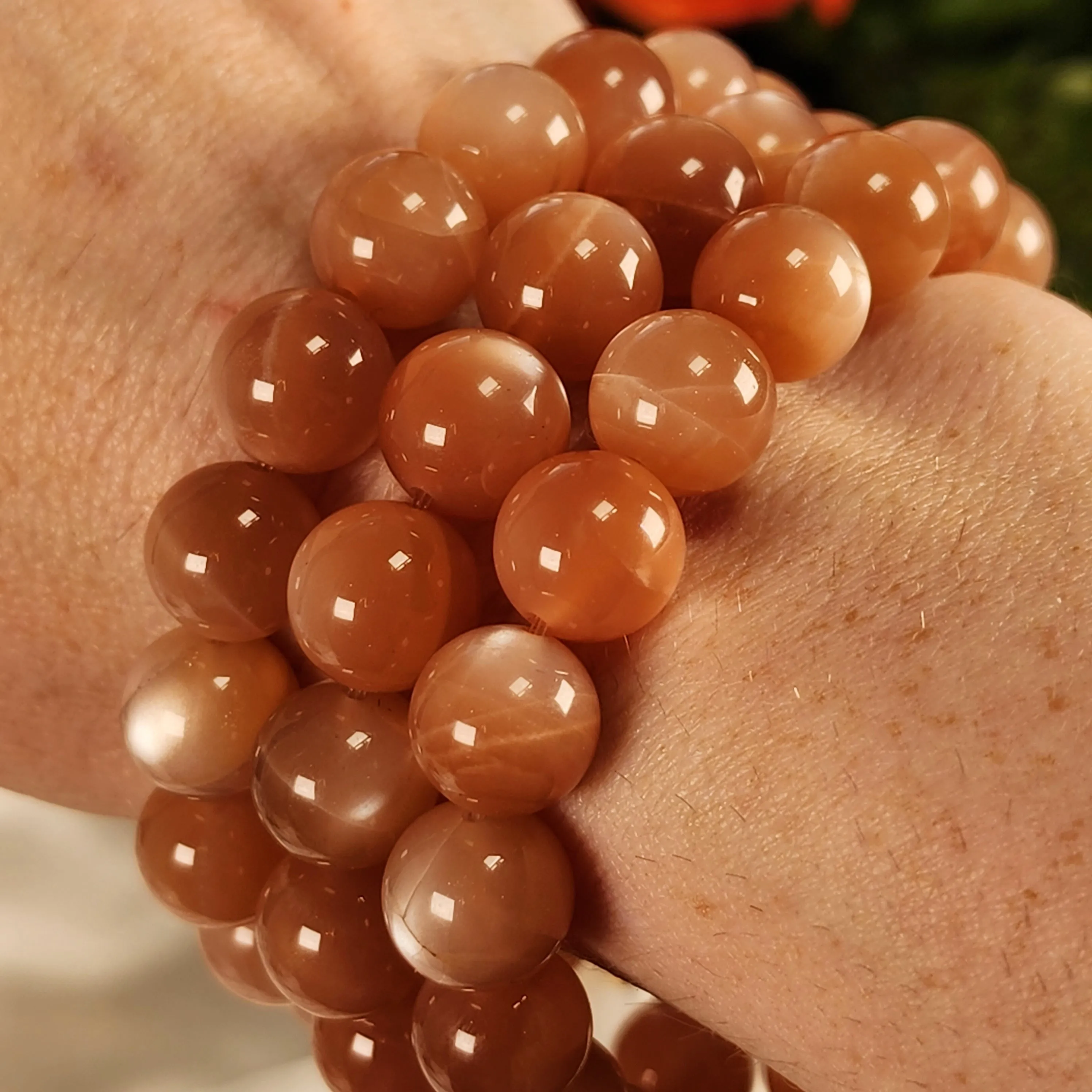 Peach Moonstone, Jade & Agate Bracelet (High Quality) for New Beginnings, Protection, Creativity & Manifestation
