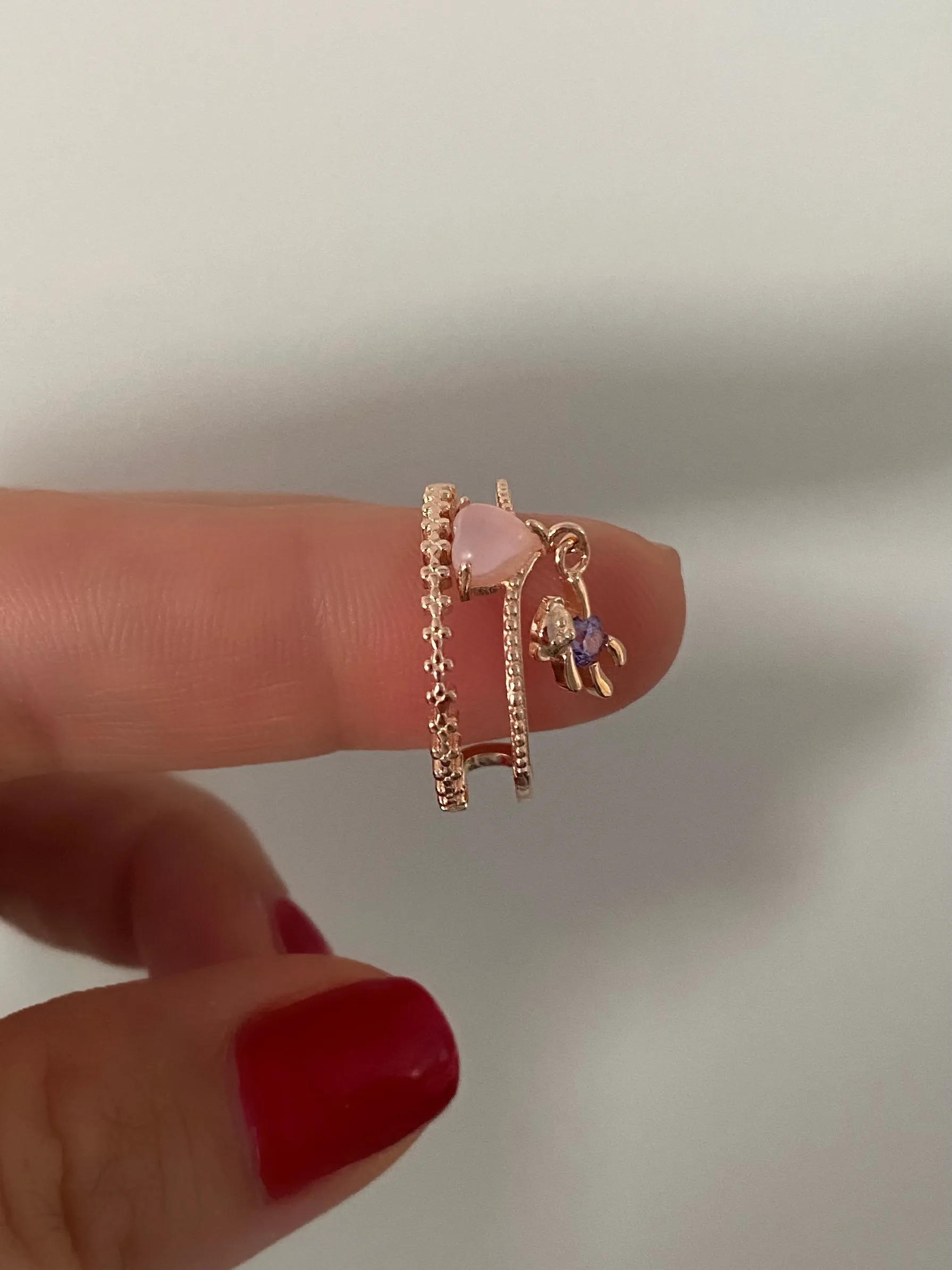Ring with teddy bear
