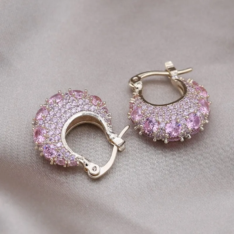 TEEK - 14K Gold Plated Zircon Earrings