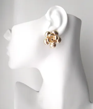 Textured Rose Brass Studs
