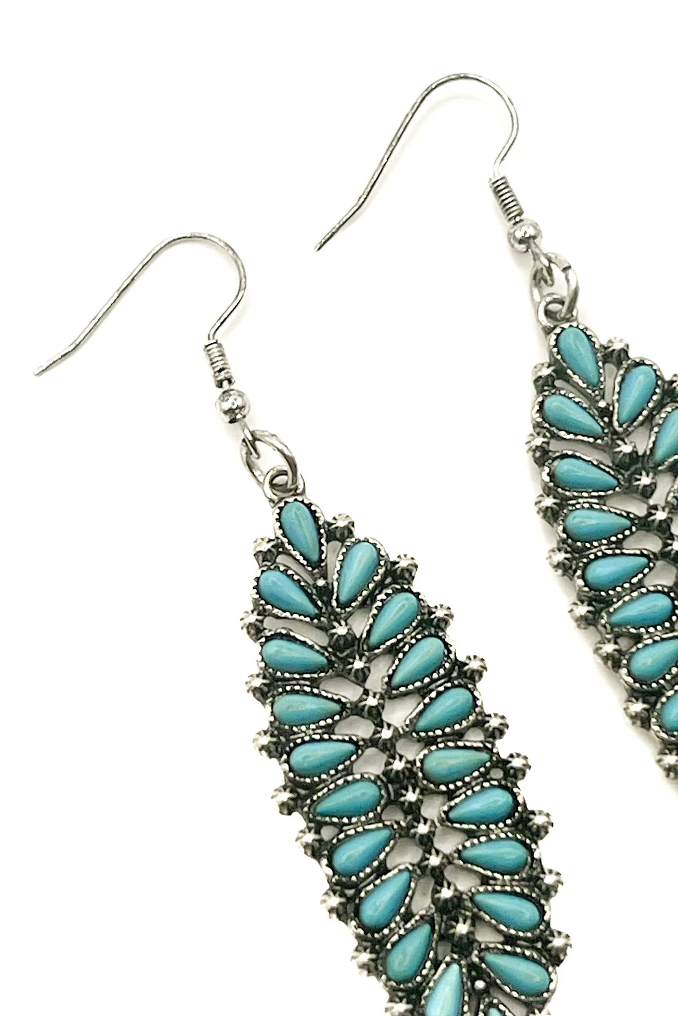 Turquoise Leaf Drop Earring