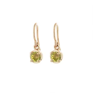 Winkie Earring, Peridot , 9kt Yellow Gold