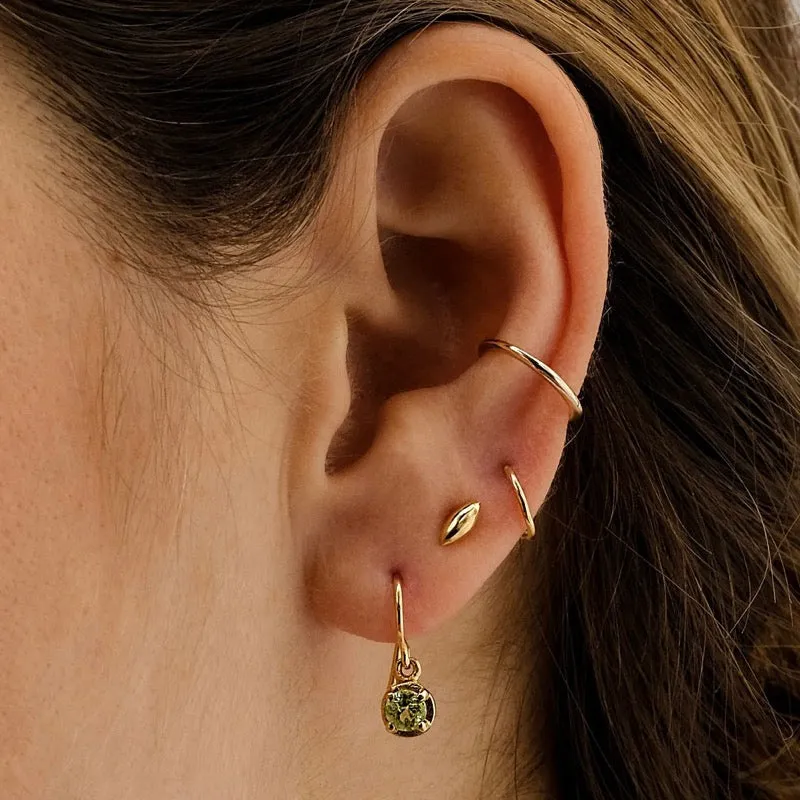 Winkie Earring, Peridot , 9kt Yellow Gold